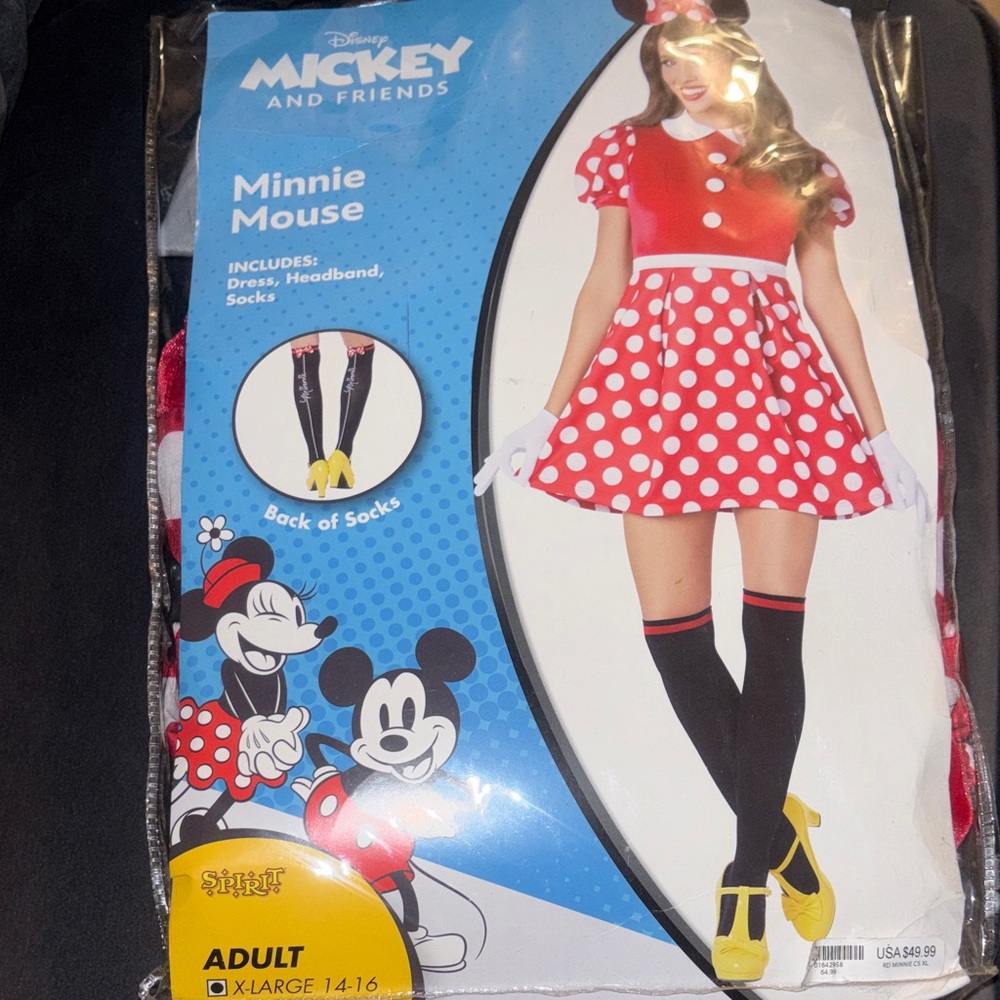 Disney Minnie Mouse Red Polka Dot Dress Costume